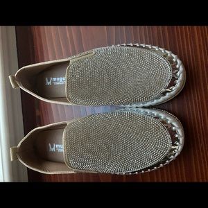 Fashion rhinestone slip on shoes